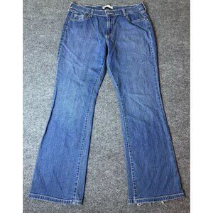 Levi's 515 Jeans Womens 16 Blue Bootcut Flare High-Rise Distressed Stretch Denim